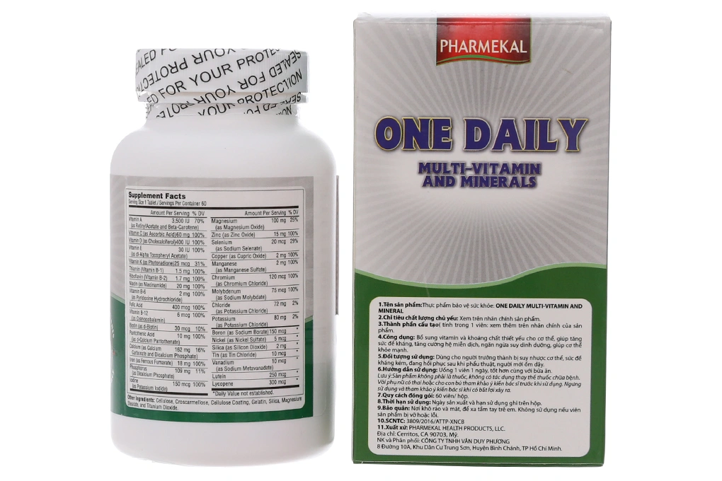 Combo 2 hộp One Daily Multivitamin Pharmekal hỗ trợ giúp bổ sung vitamin và khoáng chất hộp 60 viên - 2